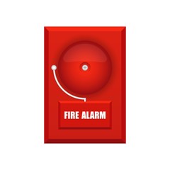 Set of fire alarms vector illustration isolated on white background