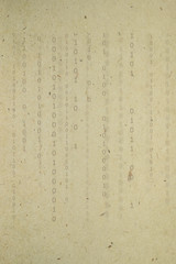 sheet of paper with a binary code textured surface