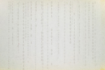 sheet of paper with a binary code textured surface