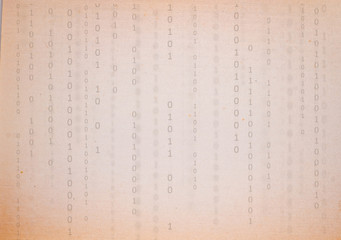 sheet of paper with a binary code textured surface