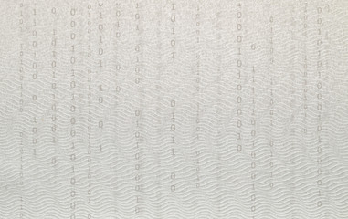 sheet of paper with a binary code textured surface