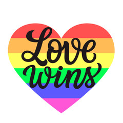 Love wins lettering