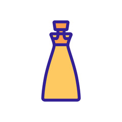corked bottle of oil icon vector. corked bottle of oil sign. color symbol illustration