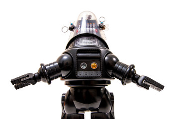 Vintage tin robot toy