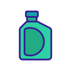 fluid bottle with handle icon vector. fluid bottle with handle sign. color symbol illustration