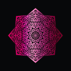 Abstract floral Background with Golden Ornament Mandala Background
