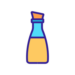 bottle with oil and cork icon vector. bottle with oil and cork sign. color symbol illustration