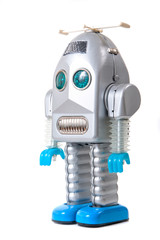 Vintage tin robot toy