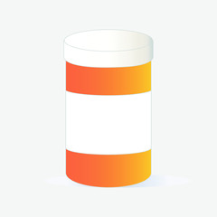Vector illustration of a medical container on a white background