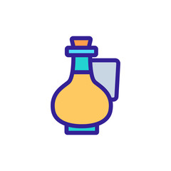 jug with handle and oil icon vector. jug with handle and oil sign. color symbol illustration