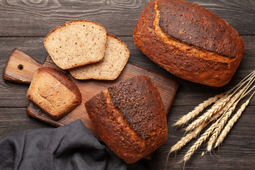 Homemade bread with seeds