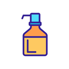 bottle with pressure pump icon vector. bottle with pressure pump sign. color symbol illustration