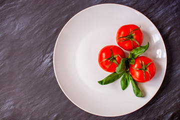 tomatoes on a plate