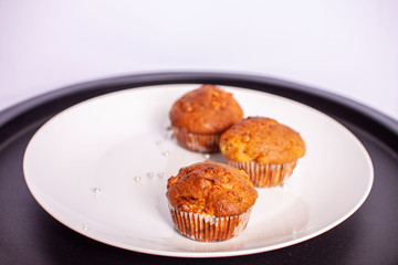 muffins on a plate