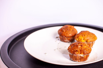 muffins on a plate
