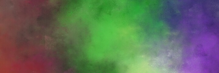 beautiful old mauve, moderate green and medium purple colored vintage abstract painted background with space for text or image. can be used as horizontal background graphic