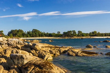 Rocky shore in the afternoom