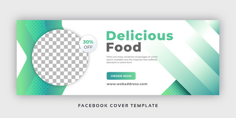 Food ads social media banner facebook cover template