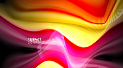 Liquid colors fluid gradients on black background