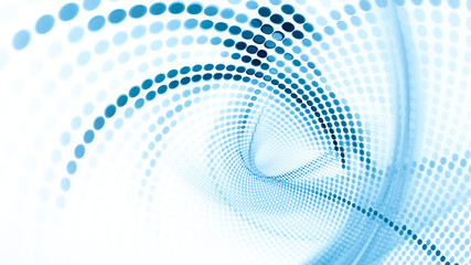 Obraz premium Abstract light background. Digital art fractal graphics. Composition of glowing lines and mosaic halftone effects. 3d illustration.