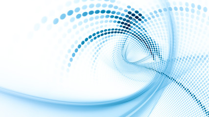 Abstract light background. Digital art fractal graphics. Composition of glowing lines and mosaic halftone effects. 3d illustration.