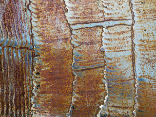 texture of rust on old metal surface background	
