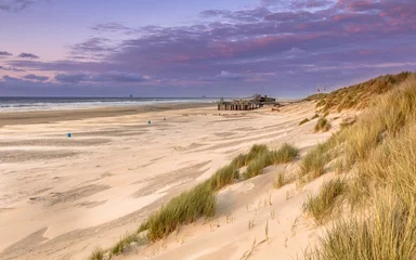 Photo sur Plexiglas Mer du Nord, Pays-Bas Vue depuis la dune sur la mer du Nord