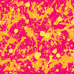 Funky abstract color paint splashes seamless pattern
