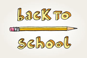 Back to school greeting lettering