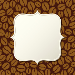 Blank coffee beans frame