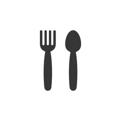 Spoon and Fork Icon Vector Illustration