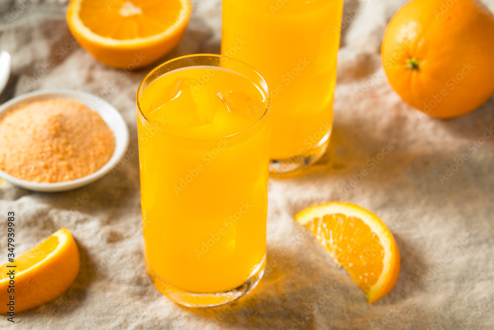 Wall mural sweet refreshing powdered orange drink