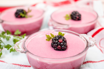 blackberry sweet tasty pudding