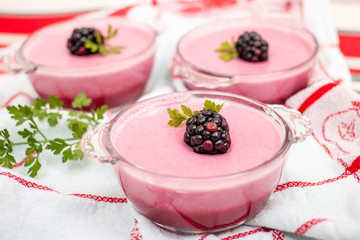 blackberry sweet tasty pudding