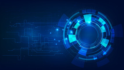 Futuristic technology dark blue abstract background 004