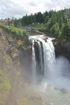 High Angle View Of Snoqualmie Falls