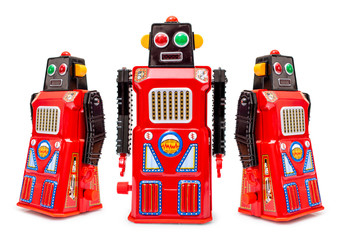 Vintage tin robot toy