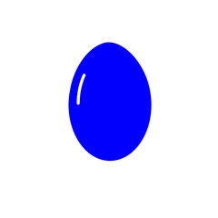 blue easter egg icon on white background.