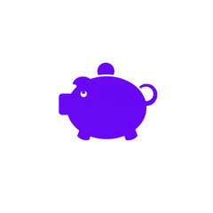 piggy bank icon on white background.