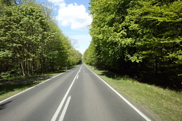 Obraz premium Landstrasse Fluchtpunkt