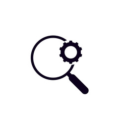 gear icon on metal internet button