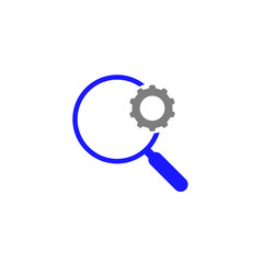 gear icon on metal internet button