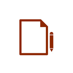 pencil and paper icon on white background.