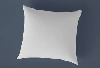 3D Illustration. Blank white soft pillow.