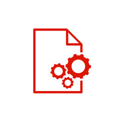 gear icon on metal internet button