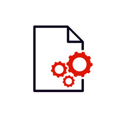 gear icon on metal internet button