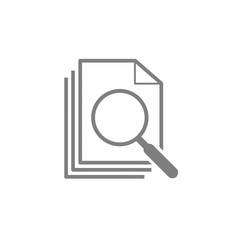 magnifying glass on white background.