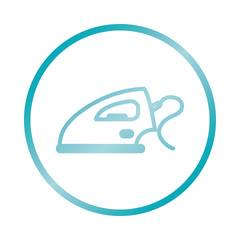 clothes iron icon, gradient style