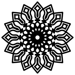 Abstract mandala on white background. Greeting Card, Invitation, Tattoo. Anti-Stress Therapy Pattern.