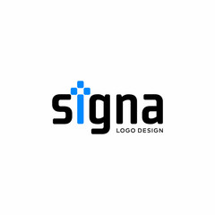 Modern and clean logo design of signal with white background colours - EPS10 - Vector.